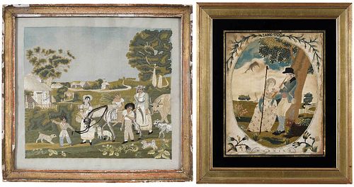 Three Silk and Needlework Pictures