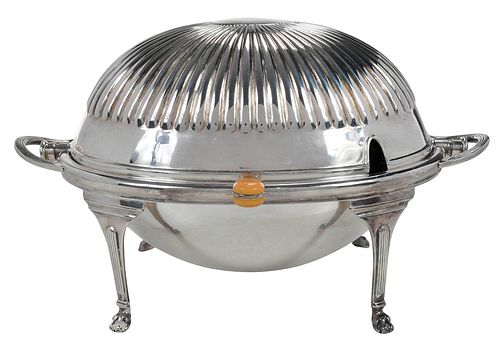 English Silver Plate Dome Top Server