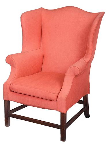 Chippendale Mahogany Wing Back Chair