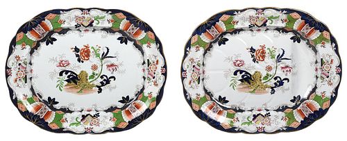 Two Imari Pattern Ironstone Platters