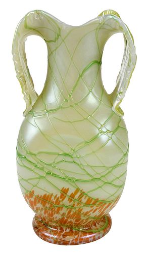 Pallme-Konig & Habel Handled Glass Vase