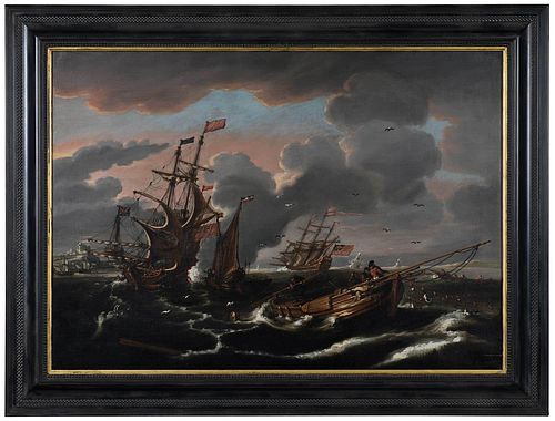 Johann Baptiste Bouttats Maritime Painting 