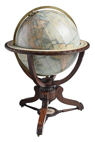 Monumental Scottish Georgian Terrestrial Library Globe