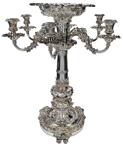 Fine Monumental English Silver Epergne by Robert Garrard