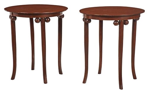 Pair Vienna Secession Bentwood Occasional Tables