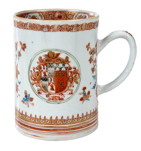 Chinese Export Armorial Porcelain Mug, Duncombe