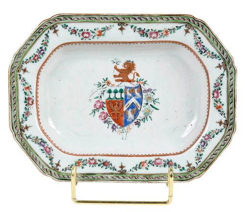 *Chinese Export Armorial Porcelain Platter, D'Aguilar