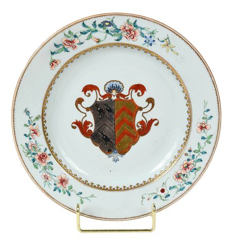 Chinese Export Armorial Plate, Willie or Selley