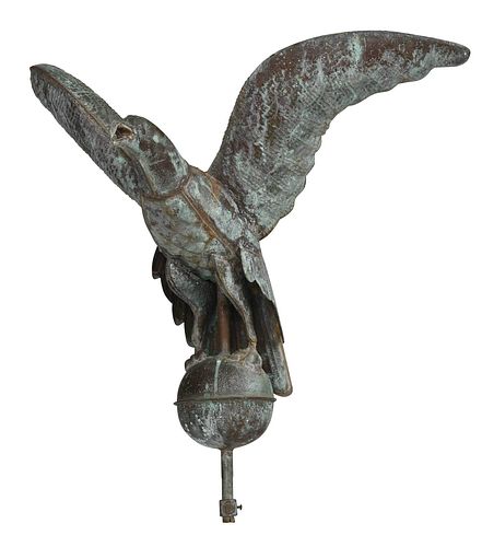 Folk Art Copper Eagle Weathervane