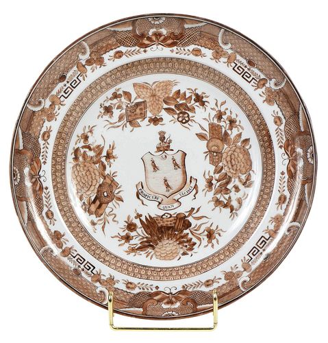 Chinese Export Porcelain Plate, Manigault Family