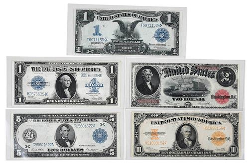 Group of Five Currency Notes 