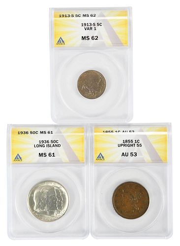 Three Graded U.S. Type Coins 