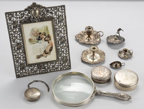GORHAM AND OTHER STERLING SILVER DRESSER AND OTHER ARTICLES, LOT OF TEN
