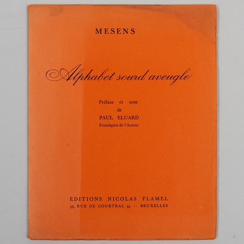 Messens and Paul Eluard (1895-1952): Alphabet sourd aveugle, Brussels: Editions Nicolas Flamel, 1933