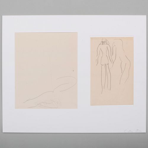 Henri Matisse (1869-1954): Croquis mouvement des jambes; and Deux personnages