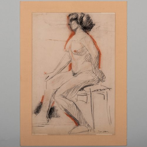 Jacques Villon (1875-1963): Etude de femme assise
