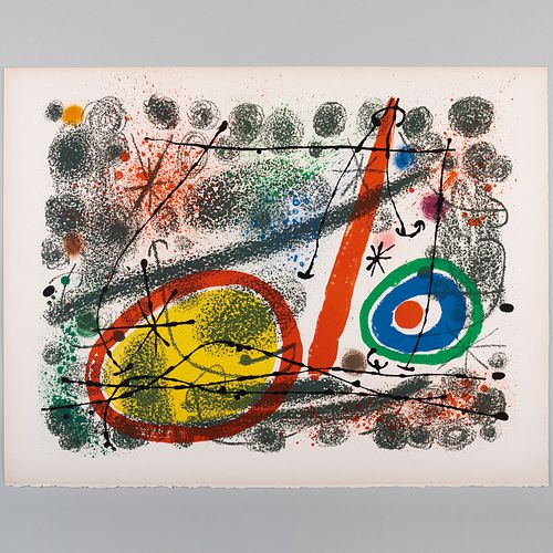 Joan Miró (1893-1983): Lithograph for the Cartones Exhibition