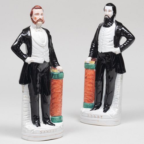 Two Staffordshire Figures of Sanky and Moody