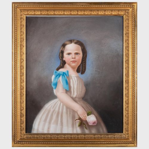 American School: Portrait of a Girl with a Rose