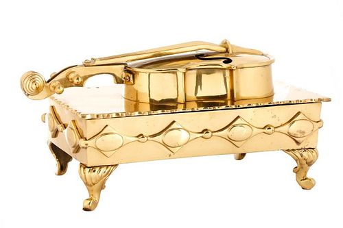 Continental Brass Violin Mounted Box