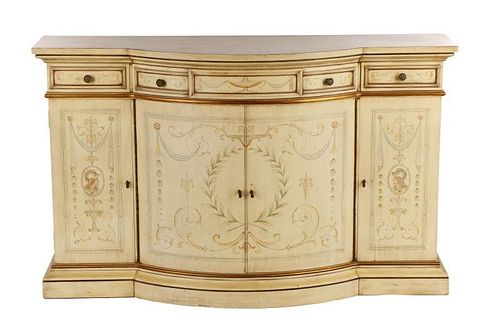 Karges Neoclassical Motif Breakfront Console