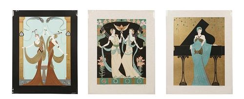 Collection: 3 Lillian Shao Embellished Serigraphs