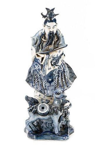 Fine Qing Dynasty Chinese Export Figure of Caishen