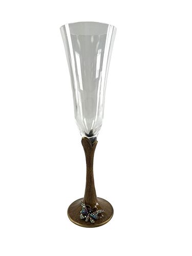 JAY STRONGWATER BUTTERFLY CHAMPAGNE FLUTES