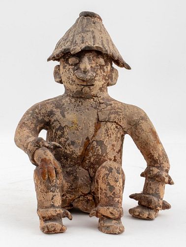 Pre-Columbian Jalisco Pottery Warrior Figure