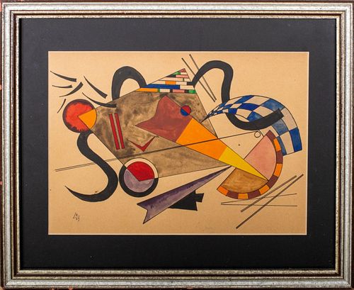 Wassily Kandinsky Attr. Watercolor & Ink on Paper