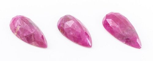 67 Ctw. Loose Pear Shaped Ruby Lot 3