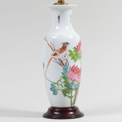 Chinese Porcelain Vase Mounted as a Lamp