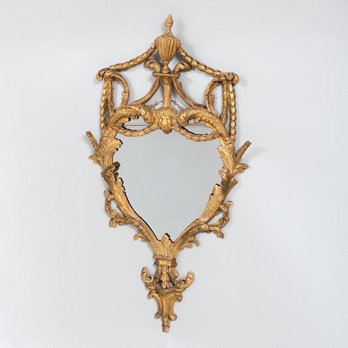 George III Style Giltwood and Gilt-Composition Mirror