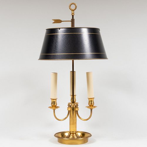 French Gilt-Bronze Bouillotte Lamp and a Chamber Stick Lamp