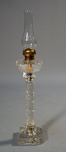 French molded crystal banquet lamp
