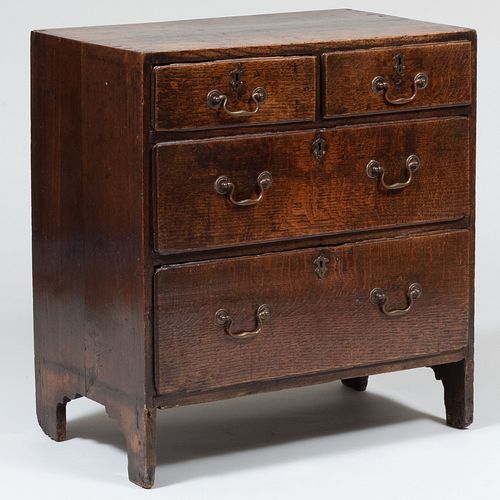 English Rustic Oak Chest of Drawers