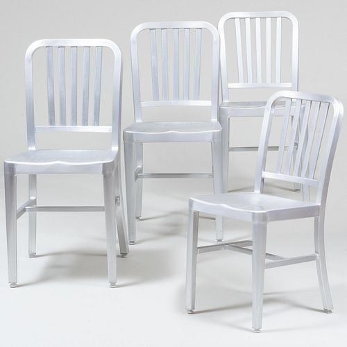 Set of Four Aluminum Side Chairs