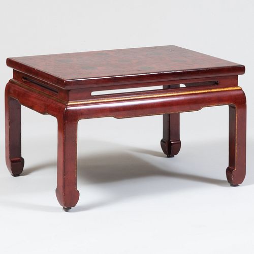Chinese Style Red Lacquer Low Table