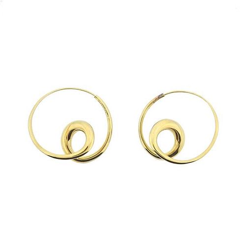 Michael Good 18k Gold Double Loop Hoop Earrings
