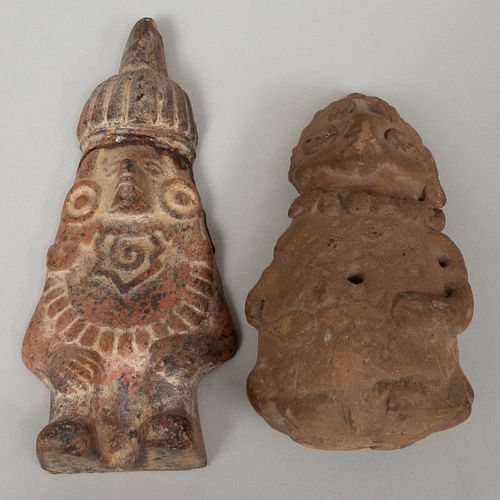 Two Columbian Pottery Figures