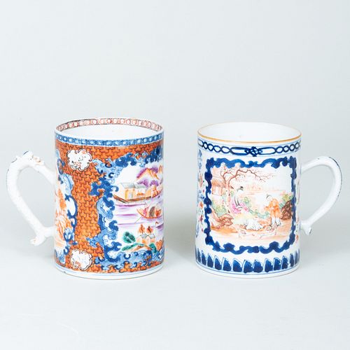 Two Chinese Export Porcelain Mugs