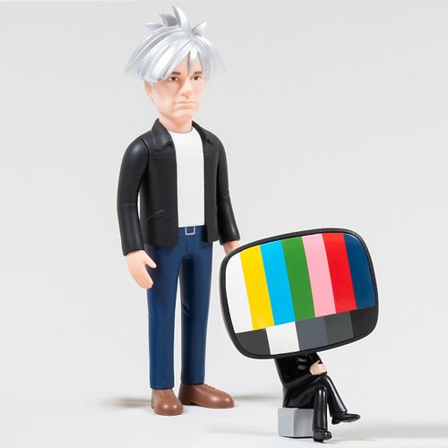 Medicom Vinyl Collection Andy Warhol Doll and a Television Man Toy