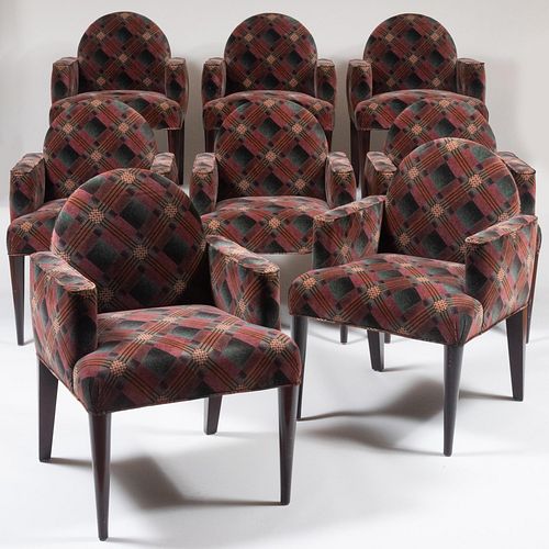 Set of Eight Donghia Armchairs with Missoni Fabric