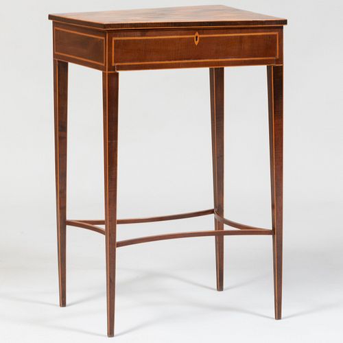 George III Inlaid Mahogany and Specimen Wood Parquetry Side Table