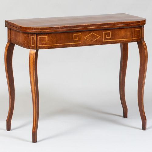 Late George III Inlaid Rosewood Games Table