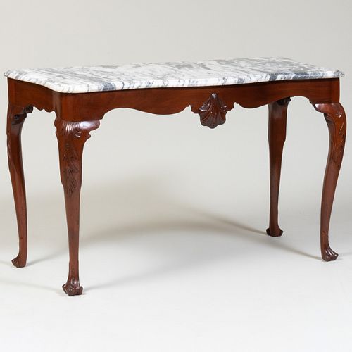 George II Carved Mahogany Console Table 