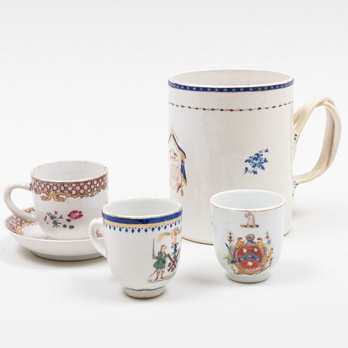 Group of Chinese Export Armorial Tea and Coffee Wares