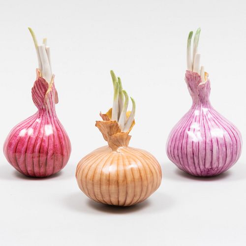 Group of Three Lady Anne Gordon Porcelain Models of Onions