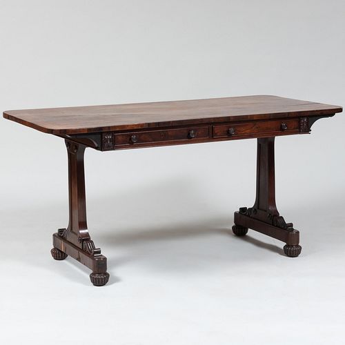 George IV Rosewood Library Table,  In the Manner of Gillows