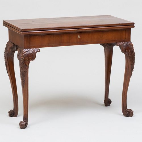 George II Carved Mahogany Games Table